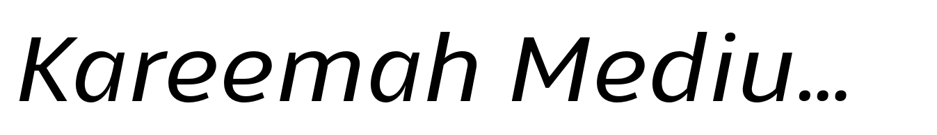 Kareemah Medium Italic